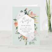 Boho Blooms Modern Floral Wedding Programma (Voorkant)