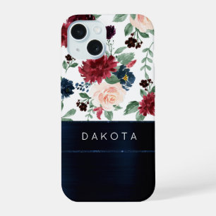 Boho Blooms   Rustique Bleu Nuit et Bourgogne Pers