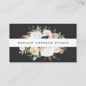 Boho Blooms Waterverf Floral Visitekaartje (Voorkant)