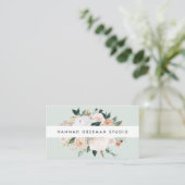 Boho Blooms Waterverf Floral Visitekaartje (Staand voorkant)