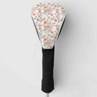 Boho Blossoms: roze handgetekend Golfheadcover