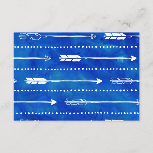 Boho Blue Adventure Carte de demande de réservatio (Dos)