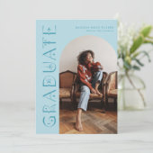 Boho Blue Afstuderen Afstuderen Aankondiging (Staand voorkant)