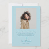 Boho Blue Afstuderen Afstuderen Aankondiging (Achterkant)