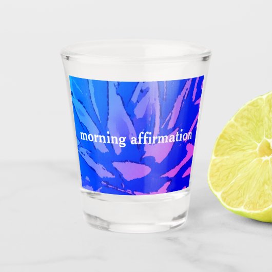 Boho Blue Agave Affirmations Shot Glass Glas (Voorkant)