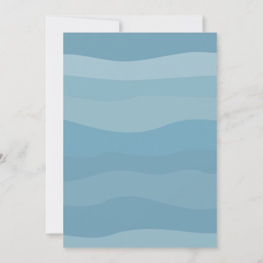 Boho Blue Beach Wedding Invitation (Dos)