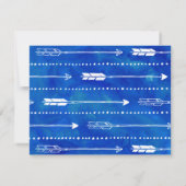 Boho Blue bedankkaart voor Adventure Baby shower (Achterkant)