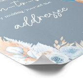 Boho Blue Beren ballonenvelopstation Poster (Hoek)