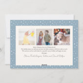 Boho Blue Botanical Arch 4 Foto van Kerstmis Feestdagenkaart (Achterkant)