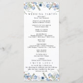 Boho Blue Botanical Wedding Programme (Dos)