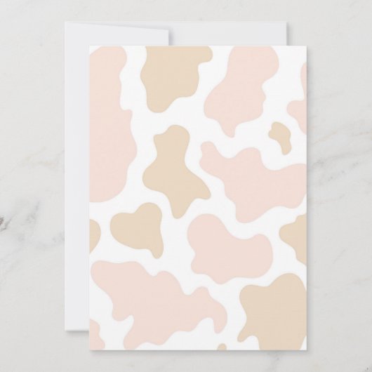 Boho Blue Bow Highland Cow Baby shower Invitation (Dos)