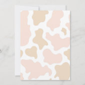 Boho Blue Bow Highland Koe Baby shower Kaart (Achterkant)