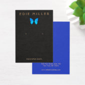 Boho Blue Butterfly Earring Display Kaart (Bureau)