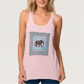 Boho Blue Elephant Tanktop (Voorkant)