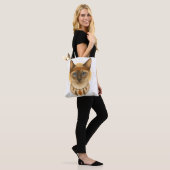 Boho Blue-Eyed Cat Tote Bag (Sur le modèle)