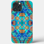 Boho Blue Floral Fun Trendy Leuke Inspirivity Case-Mate iPhone Case (Achterkant)