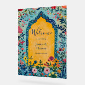 Boho Blue Floral Wedding Welcome (Angle)