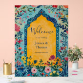 Boho Blue Floral Wedding Welcome (Mariage)
