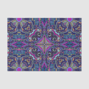 Boho blue kaleidoscoop inheemse amerikaanse trend tissuepapier