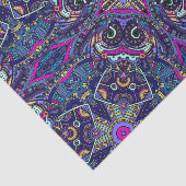 Boho blue kaleidoscoop inheemse amerikaanse trend tissuepapier (Detail)