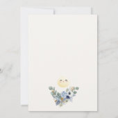 Boho Blue Little Dumpling Baby shower Invitation Kaart (Achterkant)