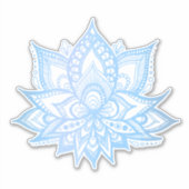 Boho Blue Lotus Flower Sticker (Voorkant)