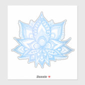 Boho Blue Lotus Flower Sticker (Vel)