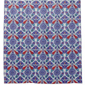 Boho Blue Marocain Carrelage Douche rideau (Devant)