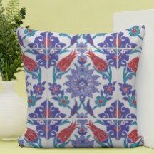 Boho Blue Marokkaanse Tegel Sierkussen