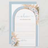 Boho Blue Pampas geeft advies aan moeder om kaart (Voorkant / Achterkant)