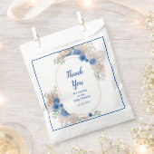 Boho Blue Pampas Grass Baby shower Bedankzakje (Geknipt)