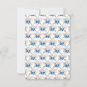 Boho Blue Pampas Mariage en herbe RSVP (Dos)