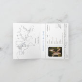 Boho Blue Passport Destination Mariage Invitation (Intérieur)