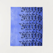Boho Blue Plant Lover Wandkleed (Voorkant)