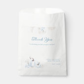 Boho Blue Pumpkin Het is een Boy Herfst Baby showe Bedankzakje (Voorkant)