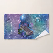 Boho Blue Purple Owen Moon (Serviette à main)