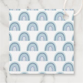 Boho Blue Rainbow Baby shower dank u Bedankjes Labels (Achterkant)