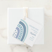 Boho Blue Rainbow Baby shower dank u Bedankjes Labels (In situ)