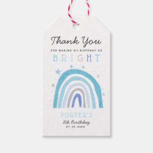 Boho Blue Rainbow Birthday Party Zo BRIGHT  Cadeaulabel