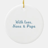 Boho Blue Rainbow Kerstversiering Keramisch Ornament (Achterkant)