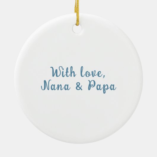 Boho Blue Rainbow Kerstversiering Keramisch Ornament (Achterkant)