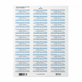 Boho Blue Waterverf Geometric Pattern Etiket (Full Sheet)