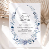 Boho Blue Wildflower Bruidsdouche Uitnodiging