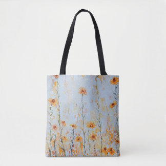 Boho Blue Wildflowers Draagtas