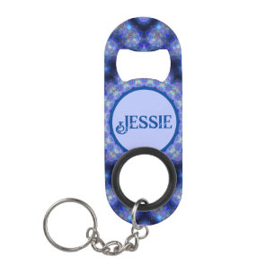 Boho Blues Personalize Name Gift Mini Flessenopener