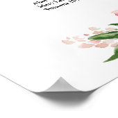 Boho blush alphabetical bruiloft sediagram poster (Hoek)