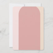 Boho Blush Beige Dried Roos Baby shower-uitnodigin Kaart (Achterkant)