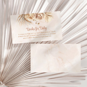 Boho Blush Bloemen Boeken voor Baby Behuizing Kaar Informatiekaartje
