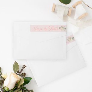 Boho Blush Bloemen Bruiloft Save the Date