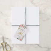Boho Blush bloemengoud glitter groen 50ste verjaar Cadeaulabel (Met Touw)